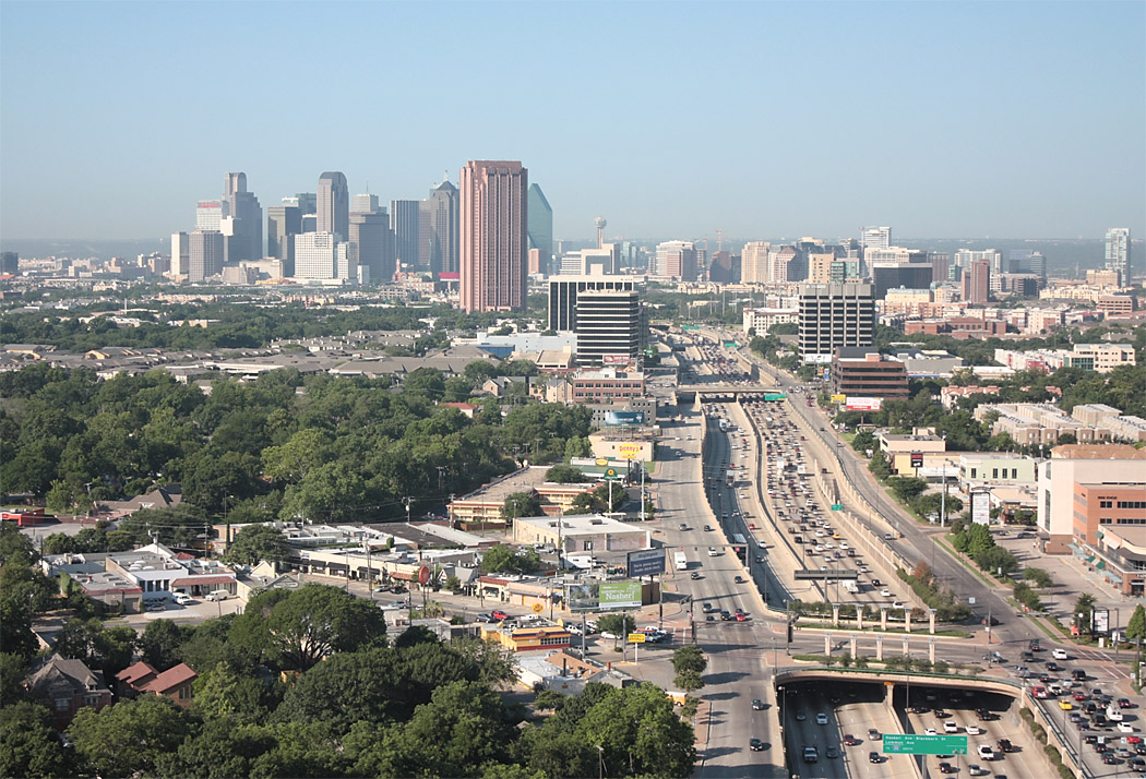 US 75 in Dallas aerial views