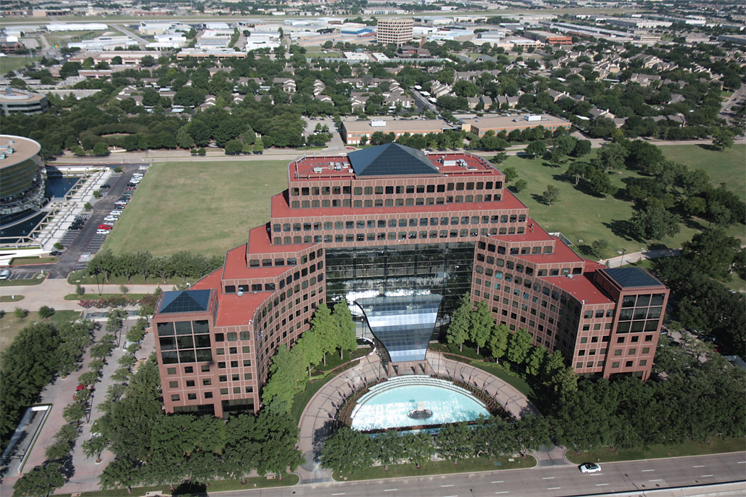 Dallas North Tollway in Addison aerial views