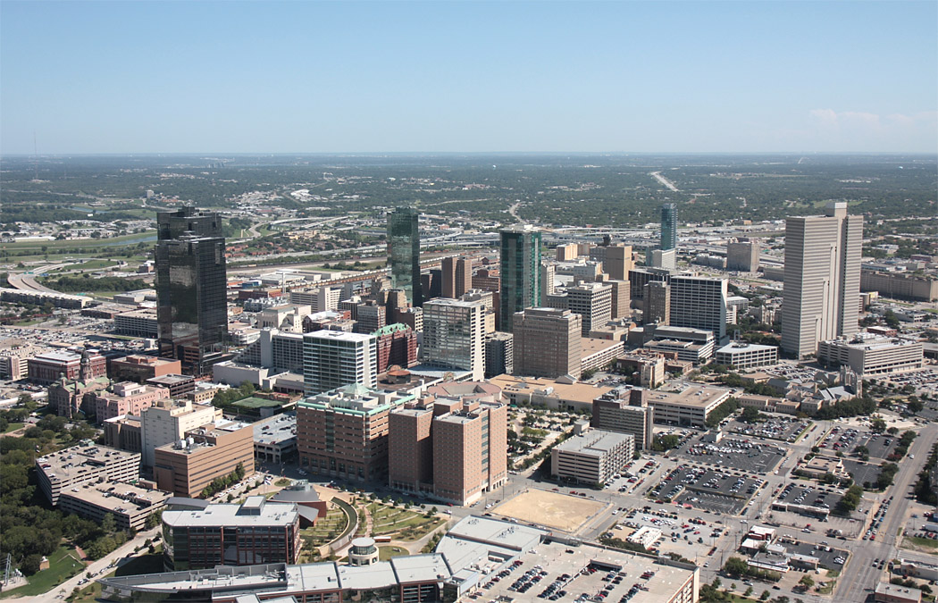 I30 Downtown Fort Worth aerial views
