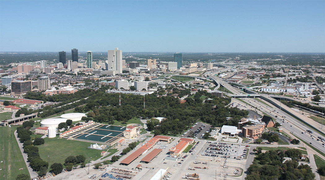 I-30 Downtown Fort Worth aerial views