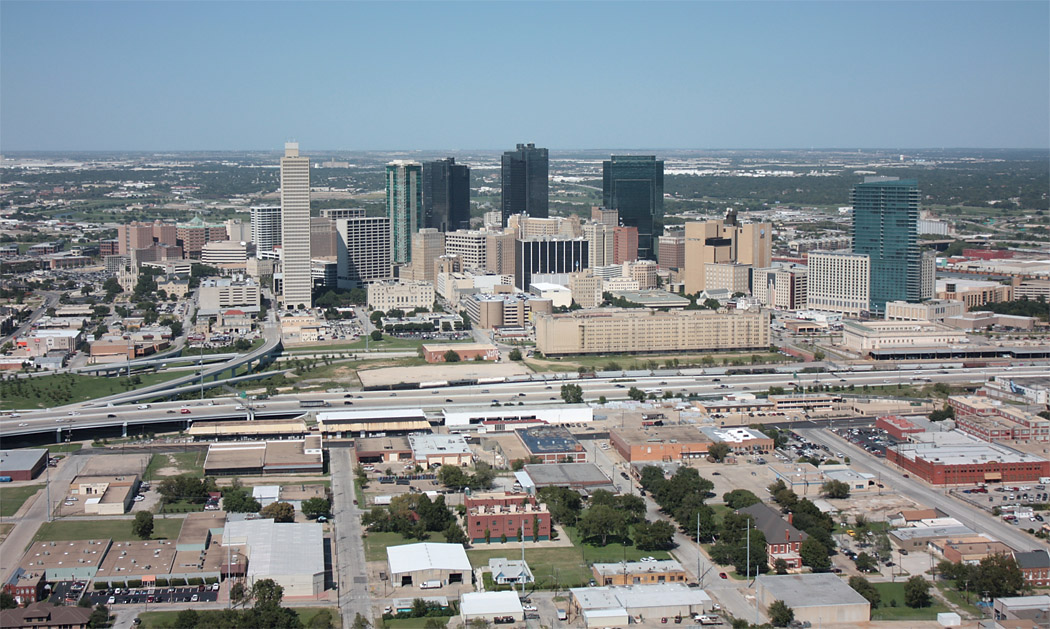 I-30 Downtown Fort Worth aerial views