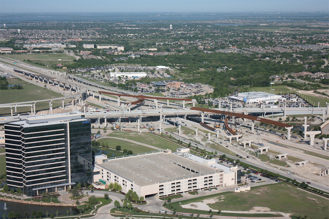 SH 121 at the Dallas North Tollway aerial views