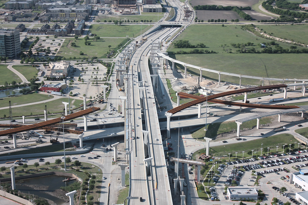 SH 121 at the Dallas North Tollway aerial views