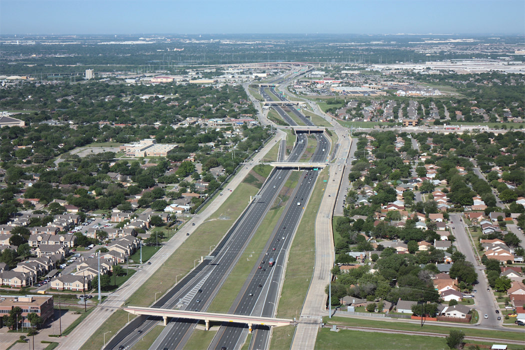 Bush Turnpike in Carrollton aerial views